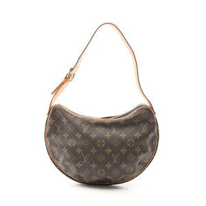 Louis Vuitton Croissant Shoulder Bag Canvas Leather Monogram Brown